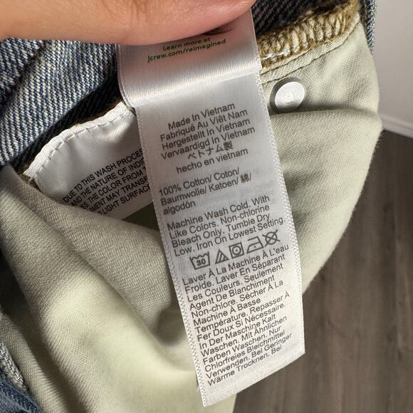 J.Crew 1984 Petite Slouchy Distressed Jeans WMNS 23P Medium Blue Wash Mid-Rise - Picture 7 of 9